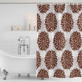 thumbnail image 3 of Brown Dahlia Shower Curtain, Waterproof Shower Curtains for Bathroom, Vintage Abstract Grey Flowers Floral Washable Fabric Bathtub Curtain Set Bath Decor with 12 Hooks 72"x78", 3 of 8