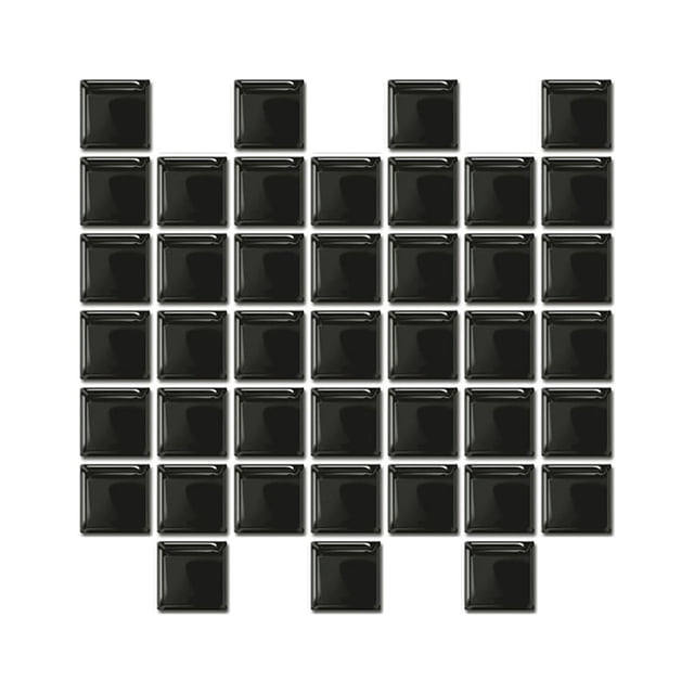 Cateissary 10 piezas mosaico adhesivo para pared calcomanía decoración habitación adorno 3D azulejo pegatina escena diseño ornamento azulejos Decoración del hogar Negro 20*20*10 piezas
