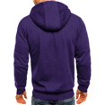 thumbnail image 5 of OUSITAID Mens Hooded Sweater Coat With Solid Color Zipper Pocket In Autumn And Winter, 5 of 5