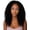 Black, variant on LUXLUXE Rosario Curly Body Waves 20 in Long Half Wig Mix Human Hair and Synthetic Fibers,Medium Brown