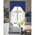 thumbnail image 4 of Navy Blue Pure Color Swag Valances for Windows, Small Curtains Drapes, Aesthetics Contemporary Luxury Kitchen Window Curtains Over Sink Window Treatment Valance for Bedroom/Bathroom 56"x36", 4 of 5