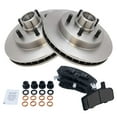 thumbnail image 2 of TRQ Front Brake Pad & Rotor Kit Brake Pads Brake Rotor Ceramic Fits Select 1995-1999 Chevrolet C1500 1992-1999 C1500 Suburban 1996-2002 Express 1500 1995-1997 Tahoe GMC Savana 1500 Yukon, 2 of 5