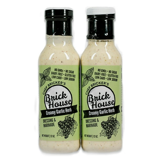 Brick House Vinaigrette's Creamy Garlic Herb salad dressing & marinade