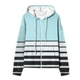 thumbnail image 5 of Winter Coats for Women Fall Outfits for Women 2025 Casual Printed Zippered Long Sleeved Hooded Sweater Jacket Top, 5 of 5