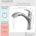 thumbnail image 6 of Lulani Maldives 1-Handle Low Profile Pull-Out Kitchen Faucet - Brushed Nickel, 6 of 7