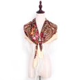 thumbnail image 4 of LIZUOJUN Under $6 Fringe Square Scarf For Women Vintage Floral Print Head Scarf Shawls And Wraps With Long Tassels Hair Wrap Neckerchief For Travel Wedding Daily Outfit L,one size, 4 of 4