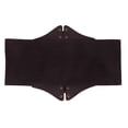 thumbnail image 4 of Women Thick Wide Waspie Waist Belt Faux Leather Lace-up Front Tied Elastic Stretch Corset Cincher Vintage Renaissance Punk Belt for Dresses Daily Party Outfits Brown A, 4 of 7