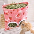 thumbnail image 4 of huayou Hanging Hay Feeder Bag with Double Round Eating Holes, Canvas Grass Storage Pouch for Rabbits, Guinea Pigs & Small Rodents, Easy To Hang On Pet Cage For Daily Feeding Use, 4 of 7