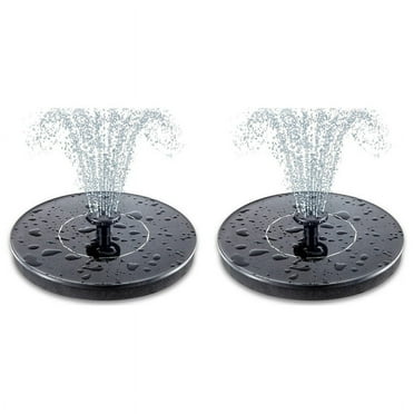 2X Solar Bird Bath Fountain Pump, Upgrade 3.5W with 6 Nozzle, Free Standing Floating Powered