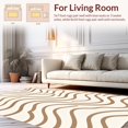 thumbnail image 2 of ODIKA 8' x 10' Machine Washable Non-Slip Area Rug, Contemporary Wave High Traffic Rug, Brown, 428143, 2 of 7
