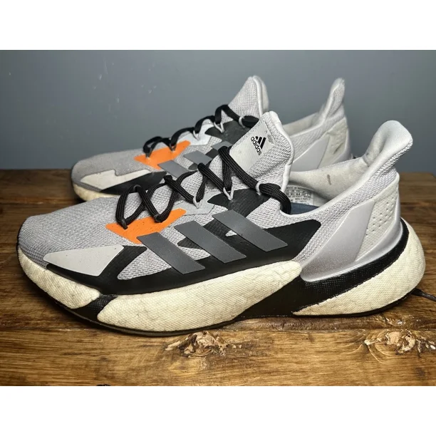 Adi-das Mens X9000L4 FW8414 Gray Running Shoes Sneakers Size 10 Orange Comfort