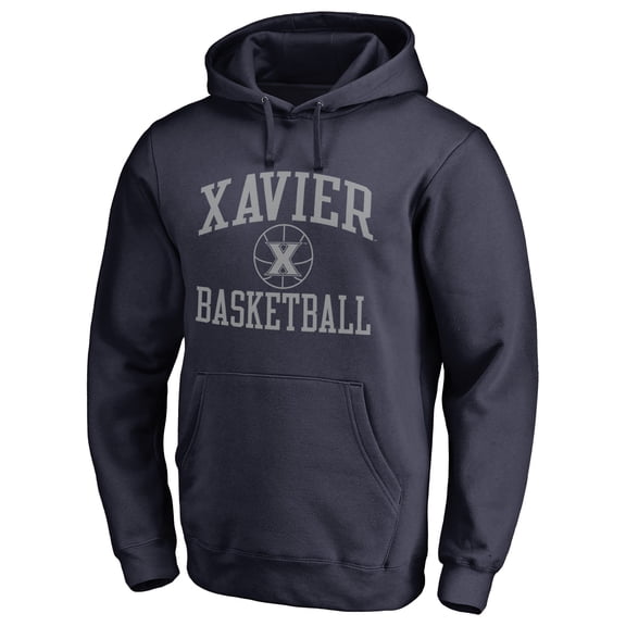 Men's Navy Xavier Musketeers In Bounds Pullover Hoodie