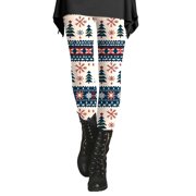 Leggings For Women Artistic Printed Soft Stretchy Leggings Autumn Winter Full-Length Footless Style Elastic Waist & No-Fading Print For Casual & Active Wear Yoga Leggings