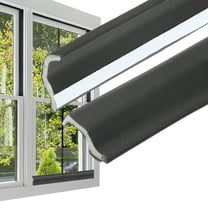 REGALWOVEN 26 Feet Kerf Weather Stripping Door Seal Self Adhesive PU Foam Weather Strip Black