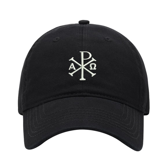 Baseball Cap Embroidered Hat for Chi-Rho Cross Men's Adjustable Cotton Unisex Embroidery Baseball Caps