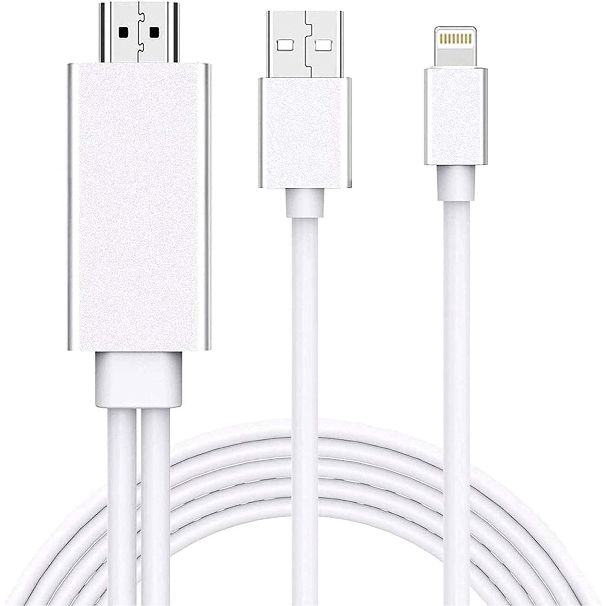 Adaptateur Lightning Vers HDMI 1080p – Convertisseur écran IPhone/iPad Vers TV/moniteur, Plug & Play
