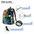 thumbnail image 4 of Honeii Colorful Flowers Print Canvas College Laptop Backpack, Durable Rucksack Travel Notebook Bag School Backpack Book Bag for Men Women-Small, 4 of 7