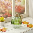 thumbnail image 2 of Glitzhome Handblown Crackle Glass Pumpkin Table Accent, 2 of 5