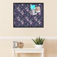 thumbnail image 3 of PinPix 30x24 Custom Cork Bulletin Board Vintage Japanese Floral Navy Poster Board Has a Fabric Style Canvas Finish, Framed in Vintage Japanese Floral Navy, by ArtToFrames (PinPix-1542), 3 of 5