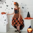 thumbnail image 3 of YUEHUA Toddler Halloween Party Dress, Sparkly Sequin Neckline with Fluffy Crinoline, Cute Puffed Sleeve Birthday Celebration Gown for 4-7, 3 of 9