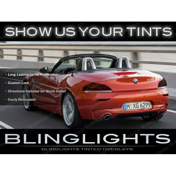 BMW Z4 e85 e86 e89 Tinted Tail Lamp Light Overlays Kit Smoked