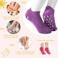 thumbnail image 2 of 6 Pairs Moisturizing Socks Gel Socks Extra Soft Gel Socks Gel Spa Socks for Dry Cracked Feet Skins Gel Lined Feet Care Socks for Repairing Softening Feet Dry Cracked (Multicolored), 2 of 5