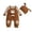 a-Brown443130, variant on FINALGANG Baby Boys Girls Romper Set Cartoon Giraffe Patch Striped Long Sleeve Crewneck Jumpsuit With Hat For Casual Daily Wear Lovely Onesie