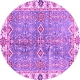 thumbnail image 1 of Ahgly Company Indoor Round Oriental Purple Traditional Area Rugs, 8' Round, 1 of 4
