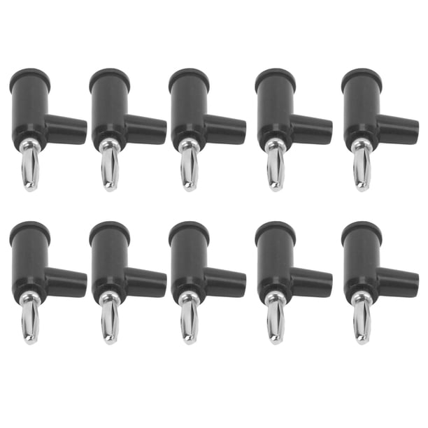 Enchufe 10 Uds Conector Banana Apilable 4mm/0,2 Pulgadas Latón Sin Soldadura Tamaño Estándar Conector Banana Apilable Para Accesorios De Seguridad