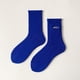 thumbnail image 1 of Medias blancas para mujer, calcetines hasta media pantorrilla, moda de verano, finas, de color sólido, deportivas, medias de verano para hombre, 1 of 3