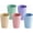 5PCS-Round, variant on 4 Pack 16 OZ Wheat Cup, Unbreakable Reusable Wheat Straw Drinking Cup, Coffee, Tea, Water, Beer, Milk, Juice Cup, Stackable Travel Cup (4 Colors)