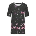 thumbnail image 5 of Tnhcen 2 Piece Women Pajamas Short Sleeve Top And Short Pants Pjs Print Lounge Set Sleepwear, 5 of 5