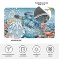 thumbnail image 3 of Blue Coastal Sea Turtle Door Mat Indoor Outdoor,Summer Beach Starfish Botanical Non Slip Welcome Mat with Rubber Backing,Absorbent Fabric Front Door Mats Entryway Rug for Home Patio Entrance 16"x24", 3 of 8