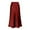 Wine, variant on Women's Fashion Solid Color Elastic High Waist Skirt with Side Split, Mid Length Midi Skirt Design for Casual Wear, Bohemian A-Line Style for Daily Outfits,Navy XL