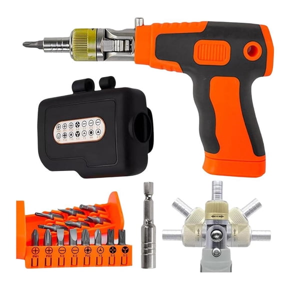 YSABOXY 16-In-1 lti Screwdriver Set,lti Angles Electric Screwdriver G with Magnetic Bit,Comprehensive Screwdriver Set with 14 Bits,Ratchet Maal Screwdriver Cordl,for Profionals Home Maal DIY