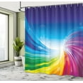 thumbnail image 5 of Ambesonne Colorful Shower Curtain, Wavy Funky Pop Art, 69"Wx70"L, Multicolor, 5 of 5