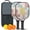Pioneer Flower Floral, variant on Pickleball Paddles Set,Pioneer Flower Floral Print Pattern Fiberglass Surface Pickleball Racket Set with 2 Indoor Outdoor Pickleball Balls and Pickleball Bag,Pickle-ball Equipment