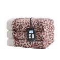 thumbnail image 1 of SUNNY HEAT Heated Electric Blanket Full Size 72' 'x 84'' 6 Heating Levels & 1-10 Hours Auto Off, Leopard Pink & White, 1 of 6