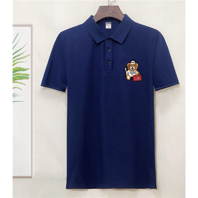 Polo nuevo de hombre de algodón pecho oso bordado S-4XL Gao Jiahui unisex