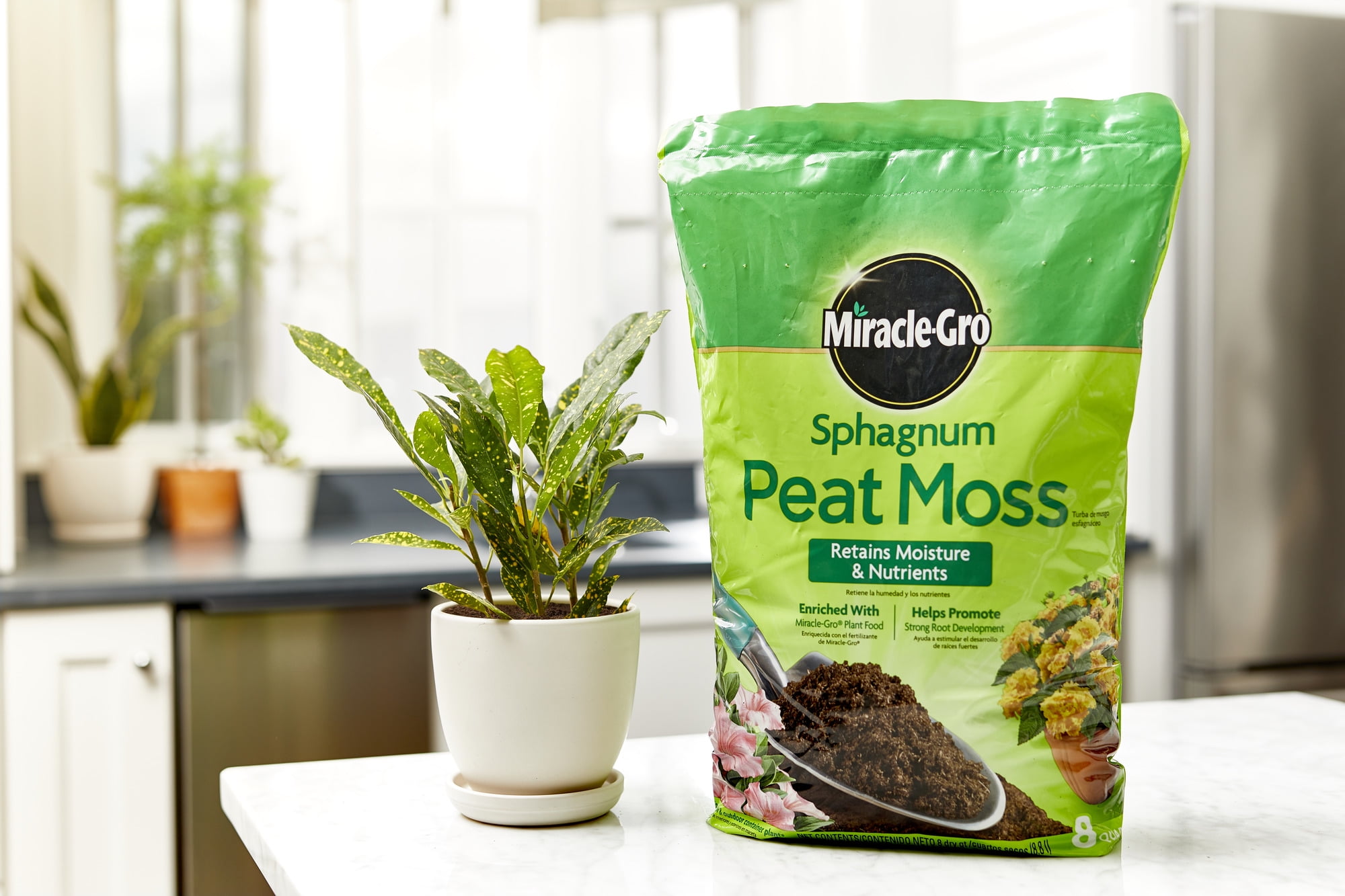 Miracle Gro Sphagnum Peat Moss 8 Qt. For container and in ground use