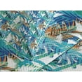 thumbnail image 4 of Ambesonne Palm Leaf Quilted Bedspread Set 3 Pcs, Abstract Nature Dream, Queen Size, Blue Mint Green Orange, 4 of 5