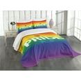 thumbnail image 3 of Ambesonne Pride Quilted Bedspread Set 3 Pcs, Vibrant Gender, Queen Size, Multicolor, 3 of 5