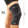 thumbnail image 4 of Rodilleras deportivas elásticas transpirables, protectoras y envolventes (Negro-XL), 4 of 5