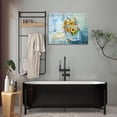 thumbnail image 3 of Sunflower Bathroom Wall Art Country Flower Butterfly Pictures Wall Decor Just Breathe Floral Bathroom Canvas Print Sunflower Painting Framed Home Artwork For Bathroom Bedroom Office 16"x12", 3 of 6
