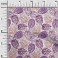 thumbnail image 2 of oneOone Polyester Lycra Purple Fabric Leaves Sewing Material Print Fabric By The Yard 56 Inch Wide, 2 of 6