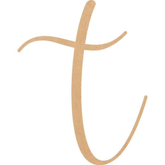 Wood MDF Letter T, Craft Alphabet 10'' Small Home Décor, Buttey Honey Font