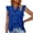 Blue Fashion Shirts for Women, variant on HAPIMO Women's Fashion Shirts Solid Color Print Tops V-Neck T-shirt Short Sleeve Tees Front Bow Tunic Blouses Ruffle Trim Clothes for Girls Green S