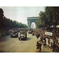 thumbnail image 2 of Victory Parade On The Champs Elysees. Crowds Cheer The Free French Forces And Hold A Sign 'Vive De Gaulle.' Paris August, 2 of 2