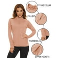 thumbnail image 5 of TACVASEN Women's UPF50+ UV Protection Outdoor Performance Long Sleeve Shirts Apricot M, 5 of 8