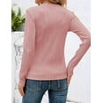 thumbnail image 4 of MOSHU Textured Blouses for Women Crewneck Dressy Womens Tops Casual Long Sleeve Fall Shirts, 4 of 8